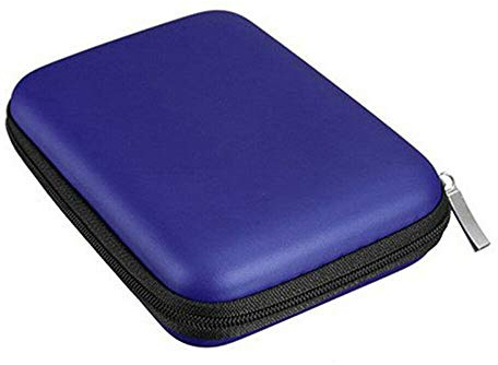 Custodia per disco rigido, 2,5 pollici unità esterna di archiviazione Borsa di trasporto, Custodia da viaggio portatile Custodia protettiva Cover Storage Bag (blu)