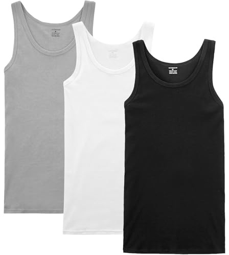 NUOZA Camiseta Tirantes Hombre Pack de 3/5 Algodón Maillot de Cuerpo Sin Mangas