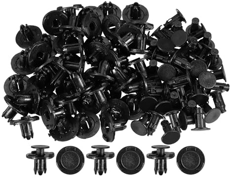 Partuto Clip di Fissaggio a Spinta No.0155305323 - Kit di Rivetti per Fissaggio Paraurti Interno Porta Parafango - per Nissan Frontier 2005-2019 Plastica Nera - 50 Pezzi
