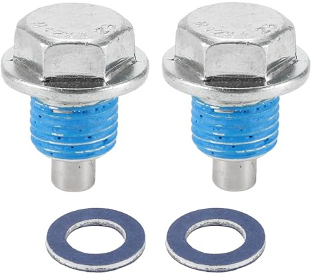 HEROFFIX Magnetische Ölablassschraube Für Toyota Camry 87-23 2 Stück | Für Toyota Tundra, Tacoma, Corolla; Für Scion tC, xA; Blau, Metall, M12x1.25, OE: 9043012031, Magnetisch