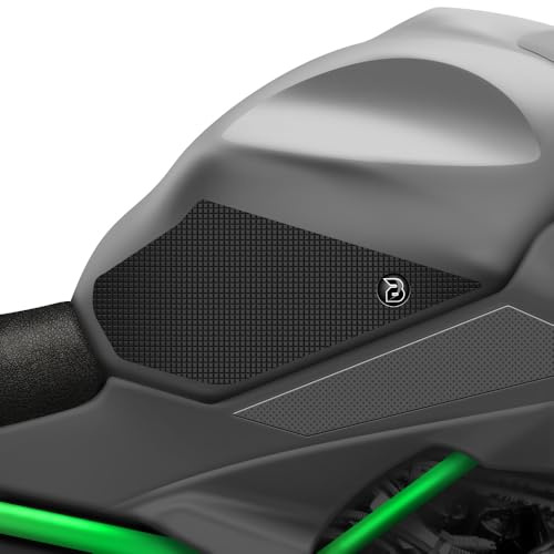 BLOQ motorrad Traktion Tank Griff Pads kompatibel mit KAWASAKI Z650 (2017-) Tacky Grip - Schwarz
