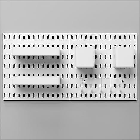 Étagère de rangement murale en panneau perforé, panneau perforé en bois, panneaux perforés pour murs, panneaux perforés, kit d'organisation murale en panneau perforé, panneau perforé d'affic