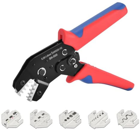 Etyrerre SN-58B Automotive Plug-in Crimping Pliers for Heat Shrink, Nylon, Non-Insulated Connectors, Sleeve Terminals