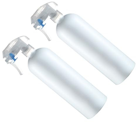 BIUDECO 2 piezas Botellas Spray Plástico Unidades Blancas Recargables Atomizador Multifunción para Salón y Cosméticos Portátil Fácil y Diseño Desmontable
