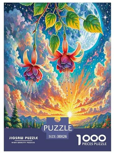 Fuchsie Puzzle 1000 Teile Schwer Puzzle Spielzeug Pädagogisches Spiel Impossible Herausforderung Spielzeug Für Erwachsene Und Kinder in Bewährter 38x26cm/1000pcs