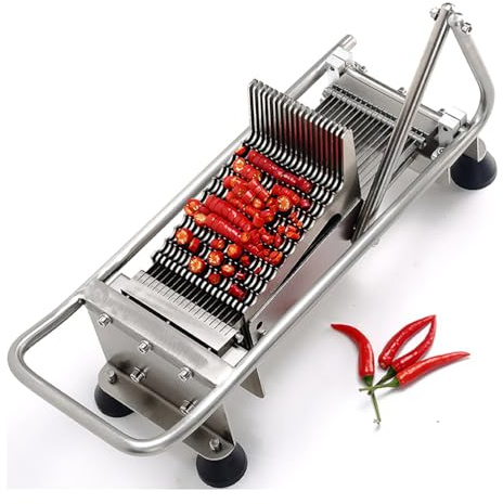 Manuell rullknivskärare, rostfritt stål grönsaksfrukt skivare verktyg, 5 mm skärbredd, 240 mm blad för kök eller restaurang