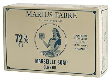 MARIUS FABRE – Set mit 6 Würfeln Marseiller Seife – Mit Olivenöl – Für Hände & Körper – 100 % Inhaltsstoffe natürlichen Ursprungs – Ecocert-zertifiziert – Garantiert aus Frankreich – 6 x 400 g