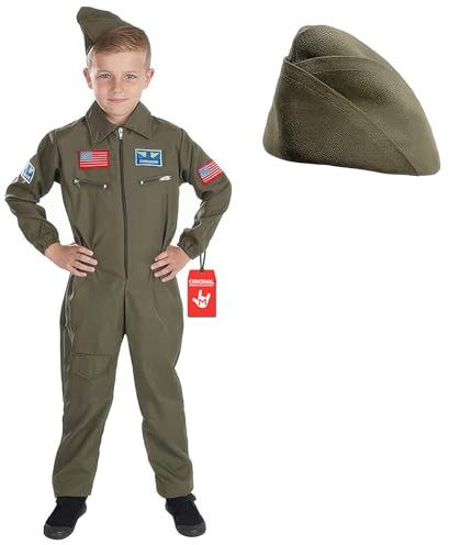 Fun Shack Disfraz Piloto Niño, Disfraces Aviador, Uniforme Militar Piloto, Disfraz para Carnaval y Halloween Niños - S