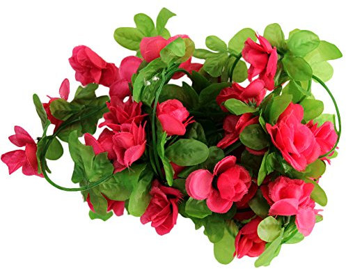 2.3M Artificial Fake Hanging Vine Flower Leaves Garland Home Garden Wall Decoration