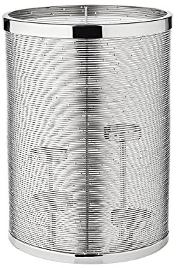 EDZARD Lanterna Hera, in acciaio inox, argento, altezza 35 cm, per 4 maxi lumini o candele a colonna ø 6 cm