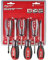 Milwaukee Series of 6 Magnetic Screwdrivers tip 4932471806, Black-red