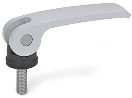 Tenditore eccentrico argento, 101 mm di lunghezza, disco di appoggio rigido, 40 mm, vite M10