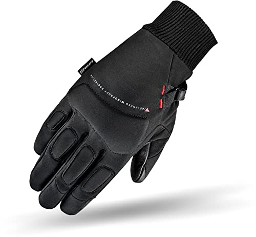 SHIMA OSLO WIND LADY Guanti Moto Donna - Guanti Tutte Stagioni, Antivento, Touchscreen con Protettore Nocche, Assorbitori D'urto da Polso, Tergicristallo per Visiera (Nero, S)