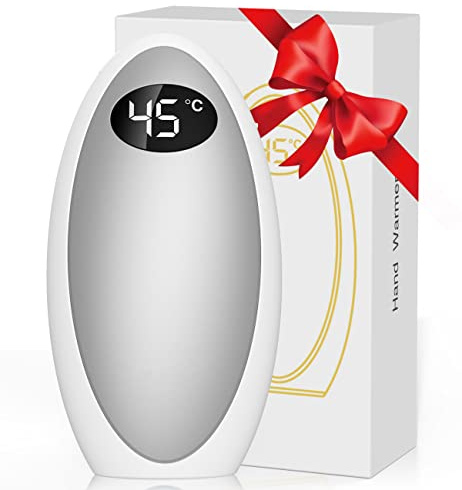 Handwärmer Elektrische, gabless Handwärmer Powerbank 5200mAh, Handwärmers USB wiederaufladbar, tragbare Taschenwärmer Handwärmers für Outdoor, Camping, Winter Geschenk für Kinder Frauen Mann