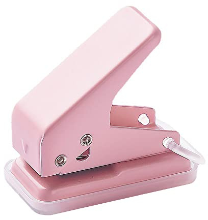 Hole Punch Mini Handheld Portable Puncher Single Hole Puncher Perforator 10 Sheets at One Time for Paper Card Tag