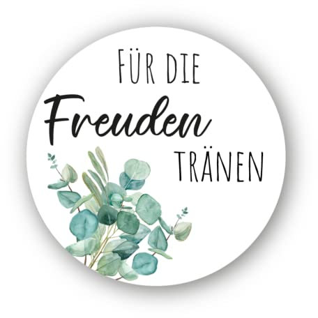 96 Aufkleber Freudentränen Hochzeit Dekorative Aufkleber für Taschentücher Verpackung und Banderolen Perfekt für die Freudentränen bei DIY Hochzeiten