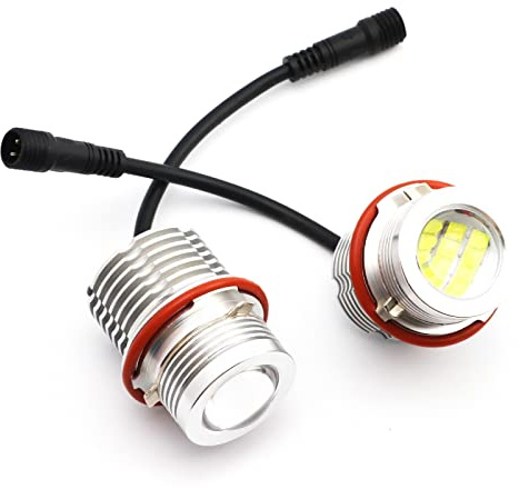 CaFfen Angel Eyes 2pcs 120W 6000K Lampada Angel Eyes Luci di Posizione Lampadine Fit Use for BMW E87 E39 M5 E60 E61 E63 E64 M6 E65 E66 E83 X3 E53 X5 2000-2008 LED Angel (Color : 2 Pieces)
