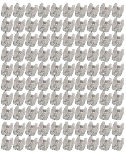 100 Stück LED Lichtschlauch Clips, Befestigungsclips Halter für 4,5-6mm Neon Wandmontage Lichterkette Wandleuchte Familie Parteien Festivals Hochzeiten (GT-0512)