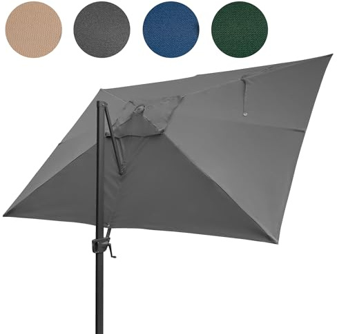 Rivestimento di ricambio per ombrellone 330 x 240 cm per seglarö/Seglaro Premium, grigio scuro, Grandes