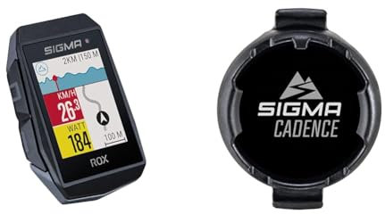 SIGMA SPORT ROX 11.1 EVO Black | Fahrradcomputer kabellos GPS & Navigation & Elektro Sigma Elektro Unisex – Erwachsene Duo Magnetless Trittfrequenzsender, Mehrfarbig, Einheitsgröße