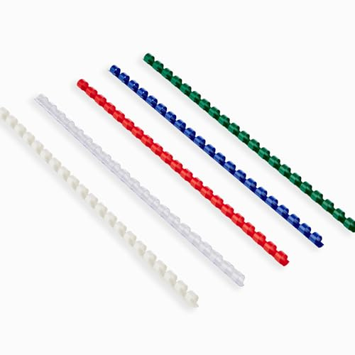 FOSHISY Plastikbinderücken, 21 Ringe, A4, 8 mm, 40 Blatt Kapazität, 100 Stück, verschiedene Farben