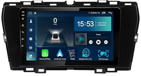 Double din android 14 car stereo 9 Touchscreen for SsangYong Tivoli 2019-2021 with Carplay, GPS Navigation, AHD Backup Camera Steering Wheel Controls FM Radio/Bluetooth/USB(S-5(6G+128G))