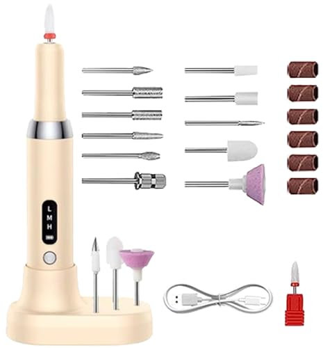 Oldmoom Ponceuse à ongles professionnelle, lime à ongles électrique | Kit de perceuse à ongles à vitesse réglable, perceuse à ongles sans fil - Perceuse à ongles électrique à faible bruit, lime à