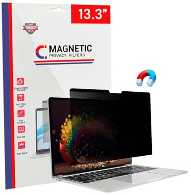 Magnetic Privacy Screen Filter 13.3 16:9 Shield Anti Blue Light Glare | Compatible for HP/Dell/Acer/Lenovo/ThinkPad/Asus Laptop