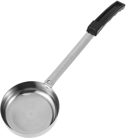 STOBAZA 6 oz Portion Control Ladle, 36 cm Long Handle Stainless Steel Serving Spoon with Black Grip for Pizza Sauce, Soup, Gravy, Dressing and Catering