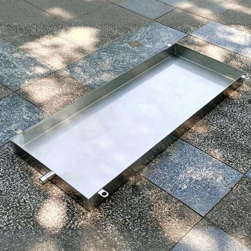 Auffangwanne Große Wasserschale Automatische Ölauffangwanne Waschmaschinenwanne Wasserauffang und Ablaufwanne aus Edelstahl for Innen und Außengeräte(30x60cm(12x24in))