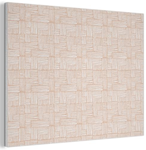 MuchoWow© Panneau Acoustique 80x60 cm decoratif Mural Acoustic Panels Feutre Murale Plaque isolante anti bruit Mur Panneaux Rayures - Motif - Terracotta