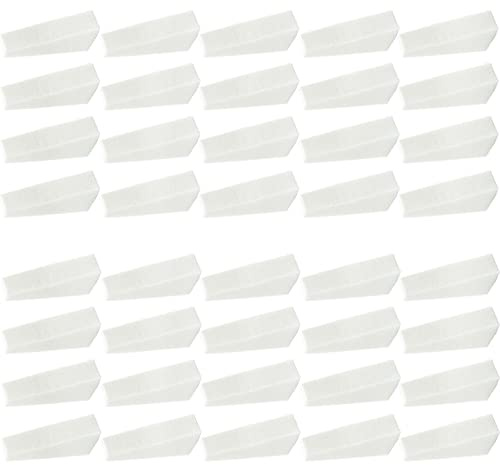 40Pz Pads Unghie Triangolare,Spugnette Trucco Make Up,Spugna Polvere,Spugnette Viso Per Fondotinta Viso(Bianco)