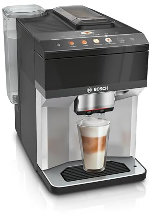 Bosch Serie 4 TPG40307, Bean to Cup Coffee Machine, VeroCafe, Cappuccinatore milk frother, DoubleCup option, easy select panel with 9 Beverage Options, Piano Black