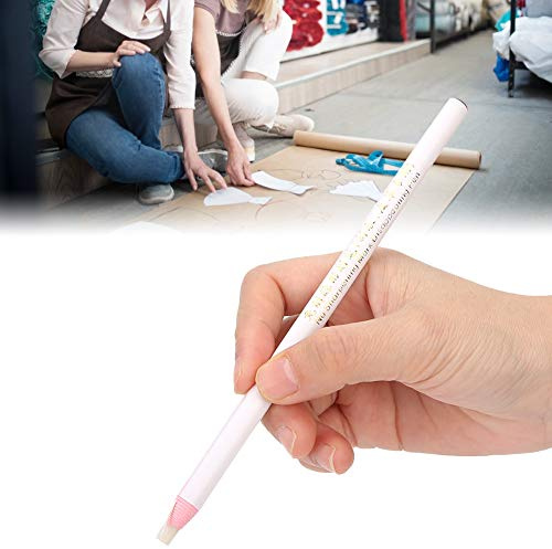 OVAQUIXI Chinagraph Marker Pencil, White Peel Off Wax Fabric Marking Pen, 8Pcs for Glass and Fabric