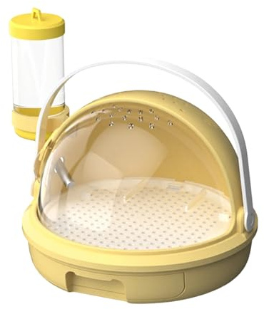 Transportín para pájaros – Transpirable con botella – Caja de transporte para animales pequeños – Jaula de viaje – para chinchilla, erizo, conejo, jerbo, game al aire libre, camping, viaje por