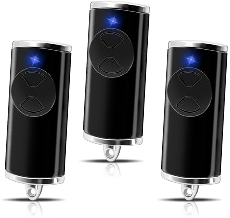 Lot de 3 télécommandes de Rechange, compatibles avec ouvre-Porte de Garage HSE2-868-BS HSE4-868-BS, télécommande de Porte de Garage Rolling Code - 2 canaux - avec Batterie