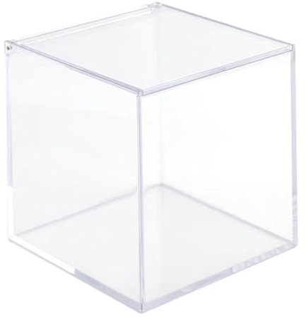 Generic Contenedor Transparente de Acrílico para Cápsulas de Café y Bolsitas de Té con Tapa, Organizador Cuadrado 12x12 Cm para Almacenamiento en Cocina, Cafetería y Hogar