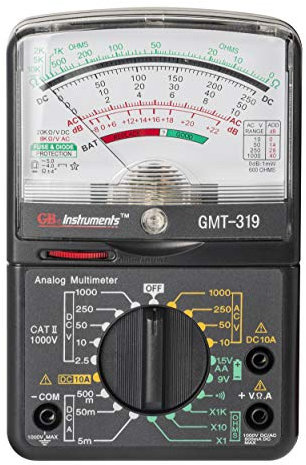 Gardner Bender GMT-319 Multimeter Tester, RJ-45 & RJ-11, 7 Function / 19 Range 1000V Black