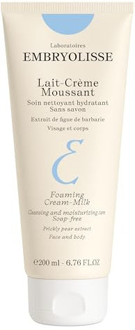Embryolisse - Foaming Cream Milk for Skin Cleansing & Nourishing | Sweet Almond Oil & Shea Butter, Suitable for all skin types including sensitive skin - 200ml (Packaging May Vary)