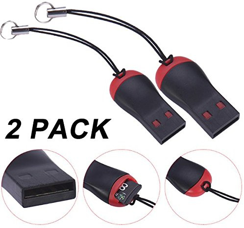 Llavero PROtastic con lector de tarjetas micro SD, y USB 2.0; ideal para cámaras GoPro, Xiaomi o SJCAM