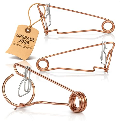 com-four® 3X Wühlmausfalle bayrische Form aus verkupfertem Stahldraht | ca. 15,5 x 8 x 5,5 cm
