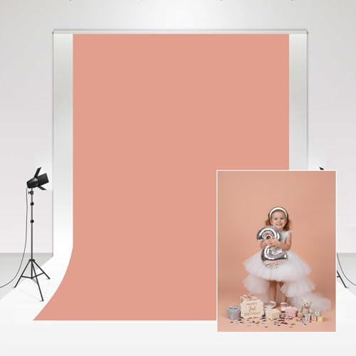 Kate Fotografie Hintergrund 1,5x2,2m lachs Rosa Foto Hintergrund für Neugeborene Portrait Fotografie Studio Fotostudio Grundlegender Hochzeits Fotografie Familienfoto