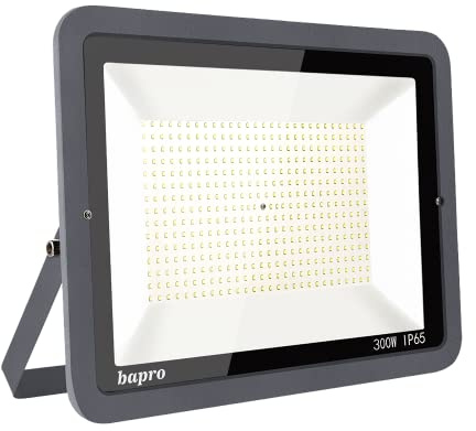 300W LED Foco Exterior Alto Brillo Proyector Led Impermeable IP65 Blanco Frío 6000K Floodlight Led Foco Exterior Iluminación para Patio, Camino, Jardín, Almacén [Clase de Eficiencia Energética A++]