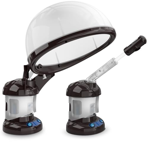 Hair Steamer Kingsteam 2 in 1 Ozone Facial Steamer, Design for Personal Care Use at Home or Salon Barber (Coffee)