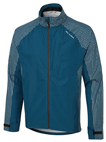 Altura Mens Waterproof Jacket - Lightweight Rain Coat with Adjustable Hood and Reflective Details, Outdoor Waterproof Jacket for Hiking and Running, Windbreaker Blue Jackets, Reflective Sleeve | 3X