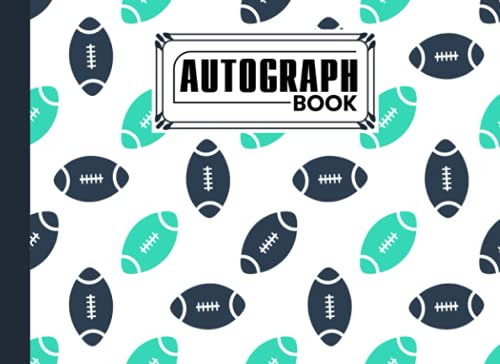 Autograph Book: Rugby Cover | Memory Book, Signature Celebrity Memorabilia Album Gift, Size 8.25 x 6 By Andreas Efthymous