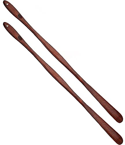 Chausse Pied Bois Long Accueil Manche Extra Long Bois Chausse-Pied, Les Femmes Enceintes N'ont Pas Besoin De Se Pencher Shoe Horn, Cuillère À Chaussures avec Trou De Suspension