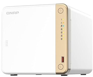 QNAP TS-462-2G, 4 bahías NAS (procesador Intel® Celeron® N4505 de 2 núcleos/2 hilos, Turbo hasta 2,9 GHz, 2,5 GbE) paquete de 16 TB con 4 discos duros WD RED Plus de 4 TB
