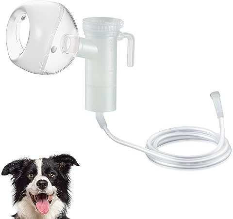 Nomeoop Pet Nebulizer mask for Puppy and Cats, with 2 -Meter Oxygen Tube,Dog Oxygen mask