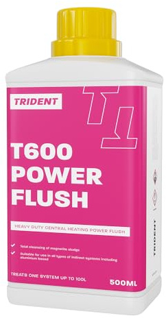 Trident - Central Heating Power Flush - Clear Debris & Restores Radiator Efficiency - Prevents Blockages & Enhances Boiler Performance - 500ml
